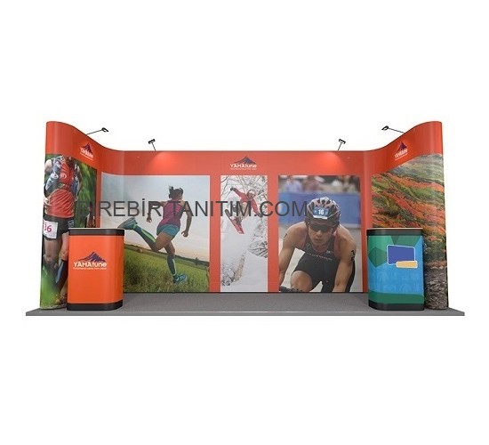 Pop Up Stand U Köşe Corner 1x5x1 Panel