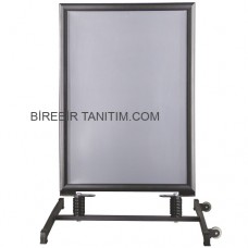 Tekerlekli Kaldırım Panosu T Ayaklı Pano B2 500X700 MM